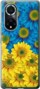 Чехол на Huawei Nova 9 Pro Жёлто-голубые цветы 1048u-2503 (Желтый)
