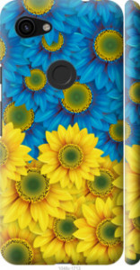 Чохол на Google Pixel 3a XL Жовто-блакитні квіти 1048m-1713 (Жовтий)