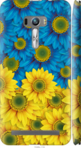 Чохол на Asus ZenFone Selfie ZD551KL Жовто-блакитні квіти 1048m-116 (Жовтий)