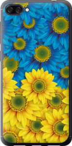 Чехол на Asus ZenFone 4 Max ZC520KL Жовто-блакитні квіти 1048u-1242 (Жовтий)