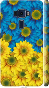Чехол на Asus Zenfone 3 ZE520KL Жёлто-голубые цветы 1048m-449 (Желтый)