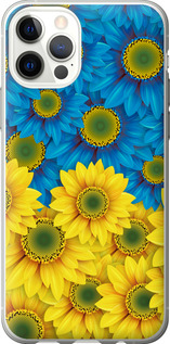 Чохол на iPhone 12 Pro Жовто-блакитні квіти 1048t-2052 (Жовтий)