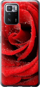 Чехол на Xiaomi Redmi Note 10 Pro 5G Красная роза 529u-3333 (Красный)