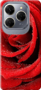 Чехол на Tecno Spark 20 Pro Красная роза 529u-3620 (Красный)