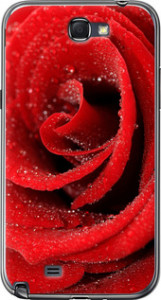 Чехол на Samsung Galaxy Note 2 N7100 Красная роза 529u-17 (Красный)