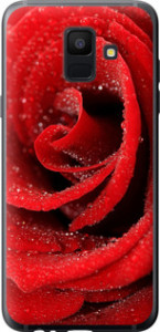 Чехол на Samsung Galaxy A6 2018 Красная роза 529t-1480 (Красный)