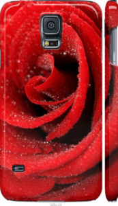 Чехол на Samsung Galaxy S5 Duos SM G900FD Красная роза 529m-62 (Красный)