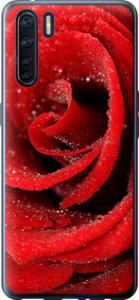 Чехол на Oppo A91 Красная роза 529u-1884 (Красный)