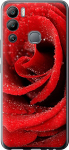 Чехол на Infinix Hot 12i Красная роза 529u-2863 (Красный)