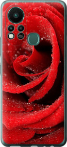 Чехол на Infinix Hot 11S Красная роза 529u-2757 (Красный)