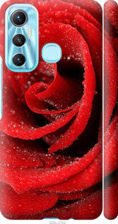 Чехол на Infinix Hot 11 Красная роза 529m-2762 (Красный)