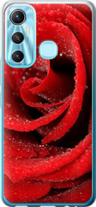 Чехол на Infinix Hot 11 Червона троянда 529u-2762 (Червоний)