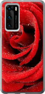 Чехол на Huawei P40 Красная роза 529u-1840 (Красный)