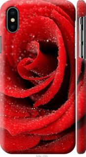 Чехол на iPhone X Красная роза 529m-1050 (Красный)