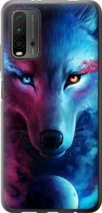 Чохол на Xiaomi Redmi 9T Арт-волк 3999t-2257 (Рожевий)