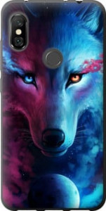 Чохол на Xiaomi Redmi Note 6 Pro Арт-волк 3999u-1551 (Рожевий)