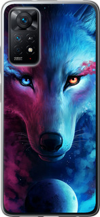 Чехол на Xiaomi Redmi Note 11 Арт-волк 3999u-2516 (Розовий)