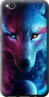 Чехол на Xiaomi Redmi Go Арт-волк 3999u-1667 (Рожевий)