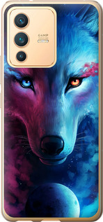 Чохол на Vivo V23 Арт-волк 3999u-2642 (Рожевий)