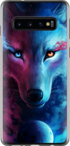 Чехол на Samsung Galaxy S10 Арт-волк 3999u-1640 (Розовый)