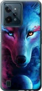 Чехол на Realme C31 Арт-волк 3999u-2593 (Рожевий)