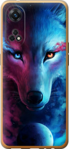 Чехол на Oppo Reno8 T Арт-волк 3999u-2969 (Розовый)