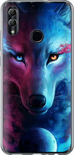 Чехол на Huawei Honor 10 Lite Арт-волк 3999u-1618 (Рожевий)