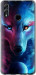 Чехол на Huawei Honor 10 Lite Арт-волк 3999u-1618 (Рожевий)
