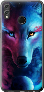 Чехол на Huawei Honor 8X Арт-волк 3999t-1596 (Розовый)