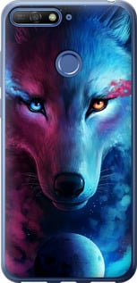 Чохол на Huawei Honor 7A Pro Арт-волк 3999t-1440 (Рожевий)