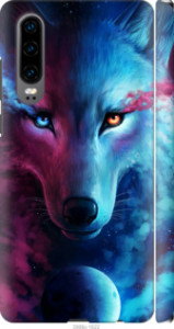 Чехол на Huawei P30 Арт-волк 3999m-1622 (Розовый)