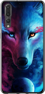 Чохол на Huawei P20 Pro Арт-волк 3999t-1470 (Рожевий)