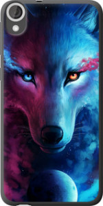 Чохол на HTC Desire 820 Арт-волк 3999u-133 (Рожевий)