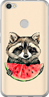 Чохол на Xiaomi Redmi Note 5A Prime Єнотик з кавуном 4605t-1063 (Сірий)