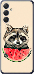 Чехол на Samsung Galaxy M54 Енотик с арбузом 4605u-3039 (Серый)
