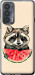 Чехол на Motorola Edge 20 Енотик с арбузом 4605u-2497 (Серый)