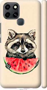 Чохол на Infinix Smart 6 Єнотик з кавуном 4605m-2758 (Сірий)