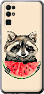 Чехол на Huawei Honor 30 Енотик с арбузом 4605u-1921 (Серый)