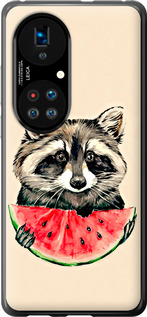 Чехол на Huawei P50 Енотик з арбузом 4605u-2292 (Сірий)