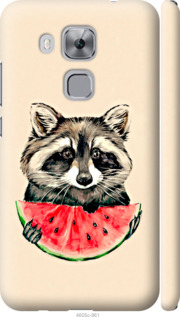Чохол для Huawei Nova Plus Єнотик з кавуном 4605m-961 (Сірий)
