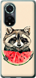 Чехол на Huawei Nova 9 Pro Енотик з арбузом 4605u-2503 (Серый)