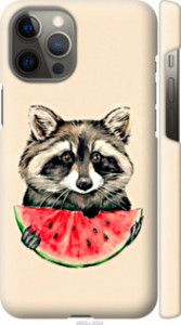 Чохол на iPhone 12 Pro Max Єнотик з кавуном 4605m-2054 (Сірий)