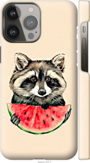 Чохол на iPhone 13 Pro Max Єнот з кавуном 4605m-2371 (Сірий)
