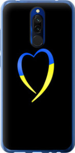 Чехол на Xiaomi Redmi 8 Жёлто-голубое сердце 885u-1806 (Черный)