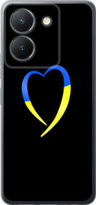 Чохол на Vivo Y36 5G Жовто-блакитне серце 885u-3135 (Чорний)