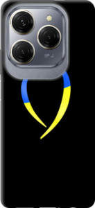 Чехол на Tecno Spark 20 Pro Жовто-блакитне серце 885u-3620 (Black)