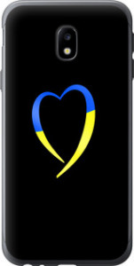 Чохол на Samsung Galaxy J3 (2017) Жовто-блакитне серце 885t-650 (Black)