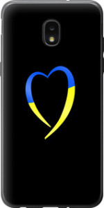 Чехол на Samsung Galaxy J7 2018 Жовто-блакитне серце 885u-1502 (Чорний)