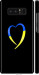 Чохол на Samsung Galaxy Note 8 Жовто-блакитне серце 885m-1020 (Чорний)