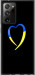 Чехол на Samsung Galaxy Note 20 Ultra Жовто-блакитне серце 885t-2051 (Чорний)